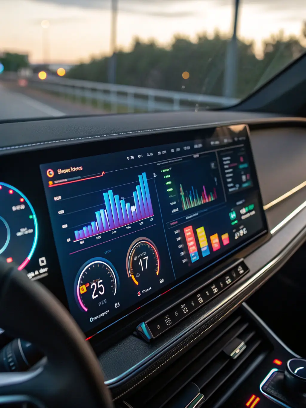 A dashboard displaying real-time energy consumption data and analytics, showcasing the energy management features of the Greensmart platform.